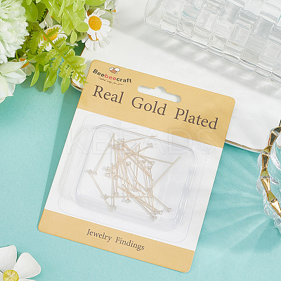 26Pcs Brass Micro Pave Clear Cubic Zirconia Head Pins KK-BBC0018-97G-01-1