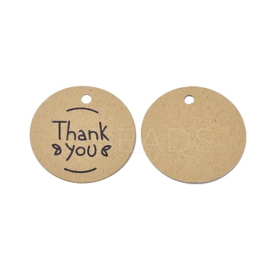 Thank You Theme Kraft Paper Jewelry Display Paper Price Tags CDIS-K004-01D-1