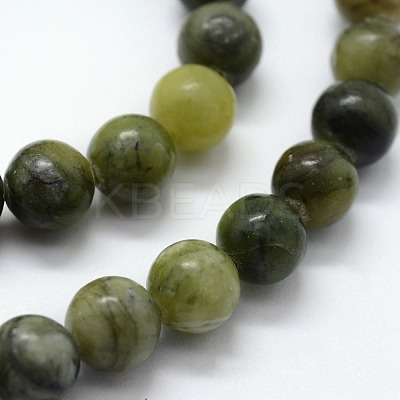 Natural Chinese Southern Jade Beads Strands G-I199-07-6mm-1