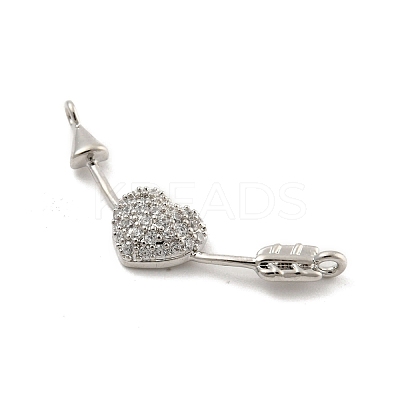 Brass Micro Pave Clear Cubic Zirconia Connector Charms LS-KK-H467-02P-1