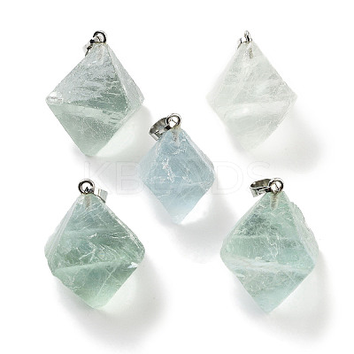 Natural Fluorite Pendants G-K338-15P-1