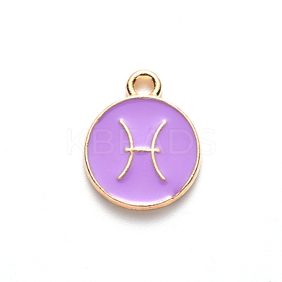 Alloy Enamel Pendants ENAM-S124-01B-01H-1