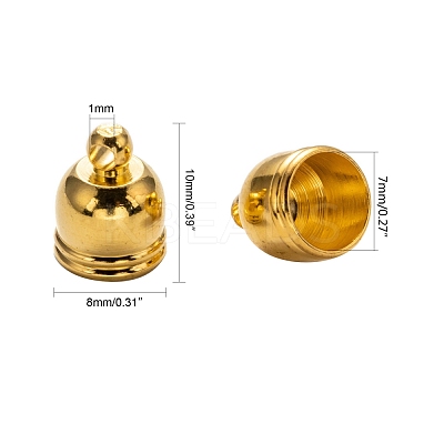 Brass Cord Ends KK-D217-10x8-G-1