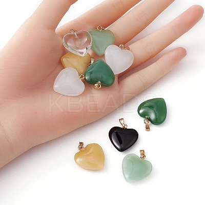 10Pcs 5 Style Spray Painted Glass Pendants GLAA-YW0003-16-1