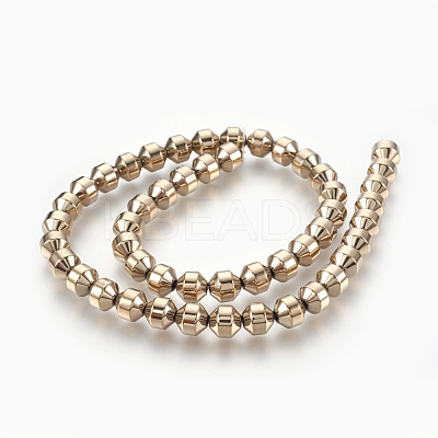 Electroplated Non-magnetic Synthetic Hematite Bead Strand G-E498-12B-03-1