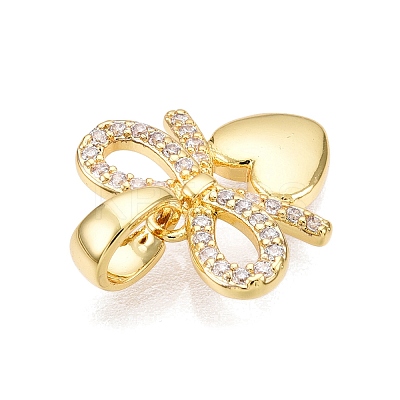Brass Micro Pave Cubic Zirconia Pendants KK-T070-49G-1
