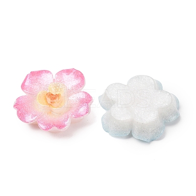 Opaque Resin & Glitter Powder Cabochons RE-CBA0EC6-08-1