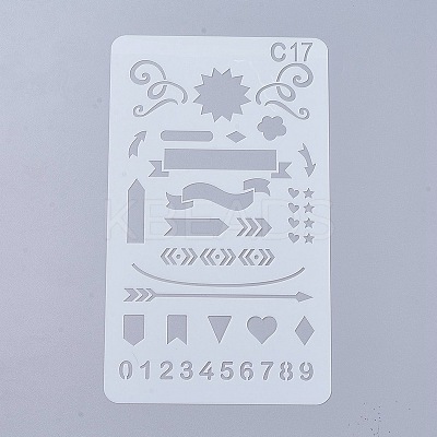 Plastic Reusable Drawing Painting Stencils Templates DIY-WH0047-17-1
