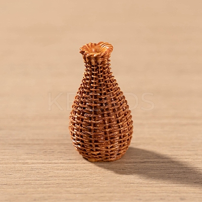 Resin Bamboo Rattan Miniature Vase Ornaments PW-WG81F97-14-1