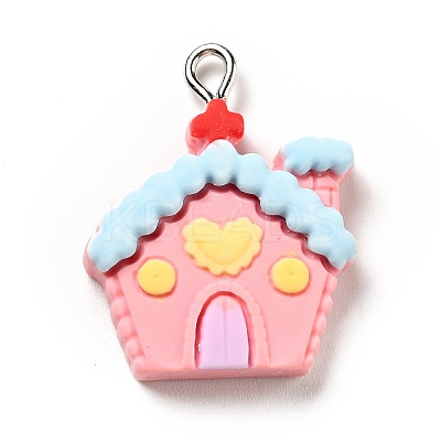 Christmas Opaque Resin Pendants X-RESI-G043-B01-1