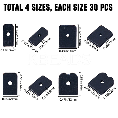 120Pcs 4 Style Resin Boning Caps for Wedding Dress AJEW-GF0008-63-1