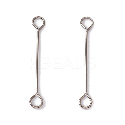 Non-Tarnish 304 Stainless Steel Connector Charms STAS-G291-03B-P-1