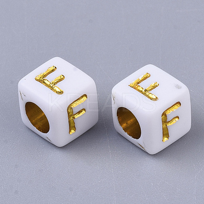 Plating Acrylic Beads SACR-S297-09F-1