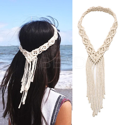 Handmade Macrame Cotton Headband MAKN-PW0001-062A-1