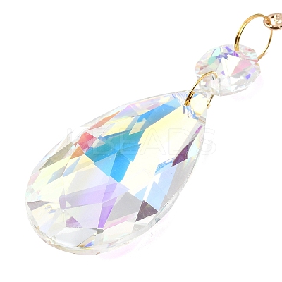 Alloy Rhinestones & Glass Charm Suncatchers HJEW-E013-01G-E-1