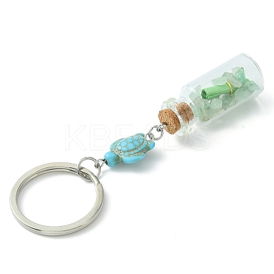 Wishing Bottle Glass Pendant Keychains KEYC-JKC00499-1