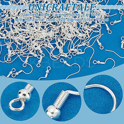 150Pcs 304 Stainless Steel Earring Hooks STAS-UN0058-82-1