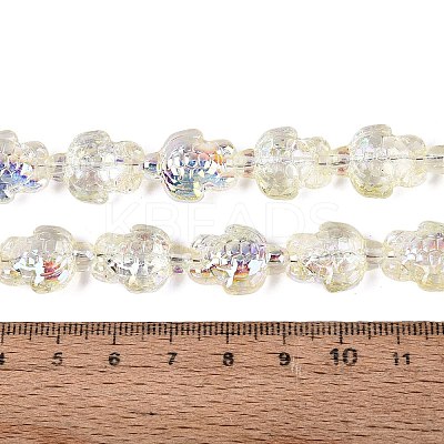 Electroplate Transparent Glass Beads Strands EGLA-N055-04A-10-1