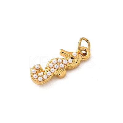 304 Stainless Steel ABS Imitation Pearl Pendants X-STAS-B097-07G-04-1