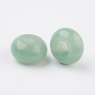 Natural Green Aventurine European Beads G-G740-14x8mm-19-1
