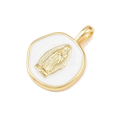 Brass Enamel Pendants KK-P339-12G-01-1