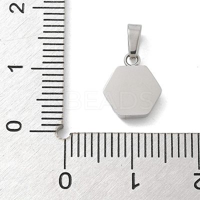 Ion Plating(IP) 304 Stainless Steel Micro Pave Cubic Zirconia Pendants STAS-Z107-02P-05-1