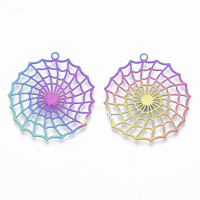 Ion Plating(IP) 201 Stainless Steel Filigree Pendants LS-X-STAS-T057-20-1