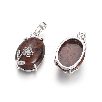 Natural & Synthetic Mixed Gemstone Pendants G-L512-I-1
