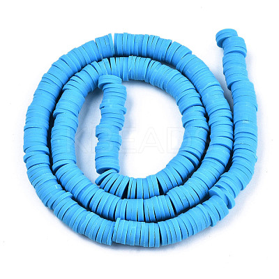 Handmade Polymer Clay Beads Strands CLAY-R089-6mm-119-1