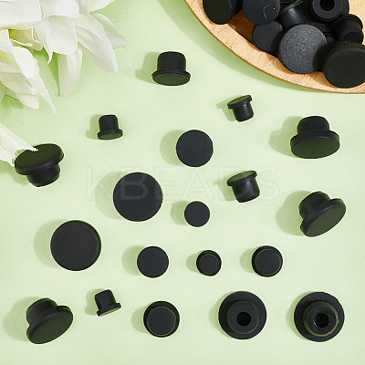30Pcs 5 Styles Silicone Hole Plugs AJEW-GF0011-63F-1