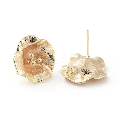 Brass Stud Earring Findings X-KK-S350-038G-1