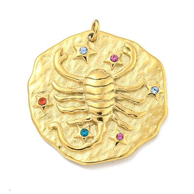 Real 18K Gold Plated PVD Vacuum Plating 304 Stainless Steel Pendants STAS-L278-003G-08-1