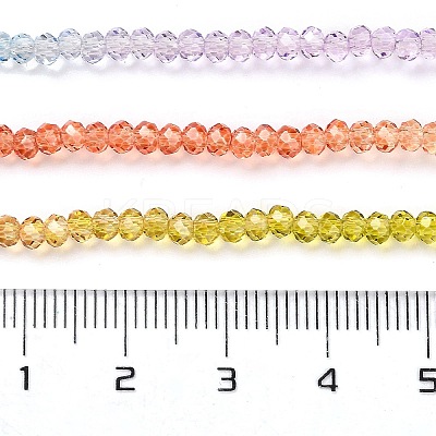 Transparent Painted Glass Beads Strands X1-DGLA-A034-T1mm-A12-1