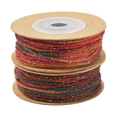 2 Rolls Segment Dyed Cotton Twisted String Cord OCOR-TA0002-95A-1
