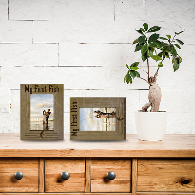 Rectangle Wood Photo Frames AJEW-WH20021-013-1