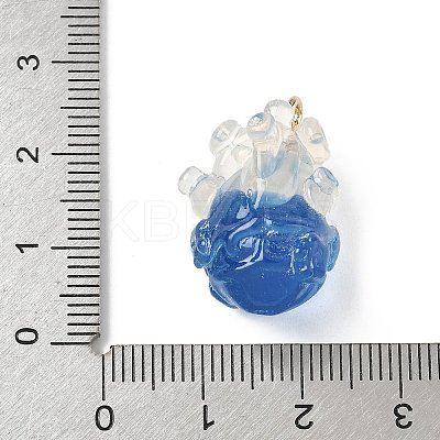 Transparent Resin Pendants CRES-D306-10G-B-1