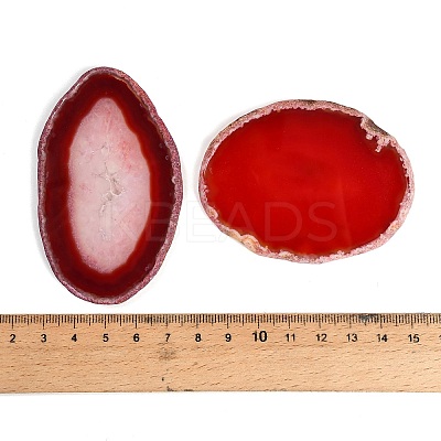Dyed & Heated Natural Agate Slice Cabochons GG-CBAAF67-01H-1