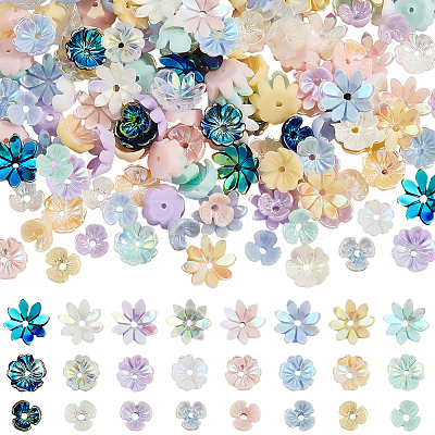 240Pcs 3 Styles Opaque Resin Beads RESI-SC0036-64-1