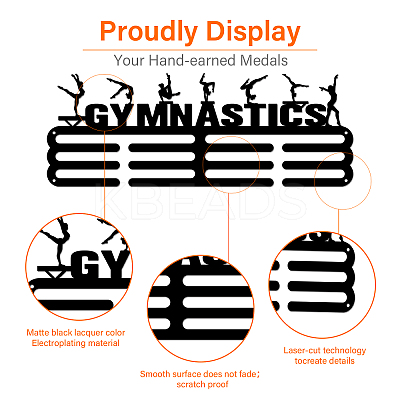 Fashion Iron Medal Hanger Holder Display Wall Rack ODIS-WH0021-235-1