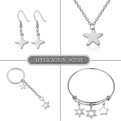100Pcs 10 Styles 201 Stainless Steel Charms STAS-CJ0002-21-1
