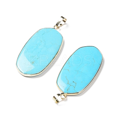 Synthetic Blue Turquoise Pendants G-K338-05E-1