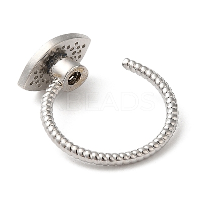 Rotatable Open Ring with Cubic Zirconia RJEW-Q776-02P-02-1