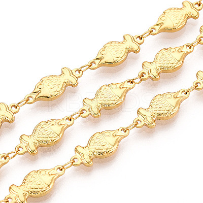Ocean Theme Brass Fish Link Chains CHC-T017-01F-1