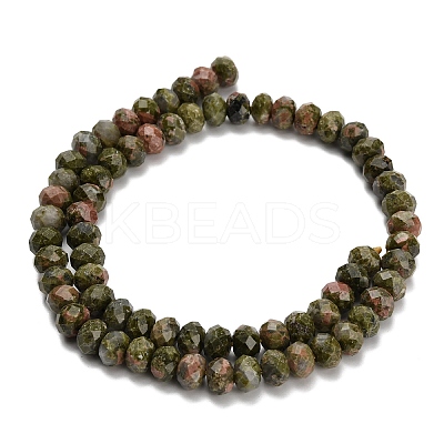 Natural Unakite Beads Strands G-Z111-A31-1