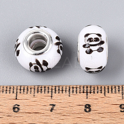 Opaque Resin European Beads RPDL-T004-01A-1