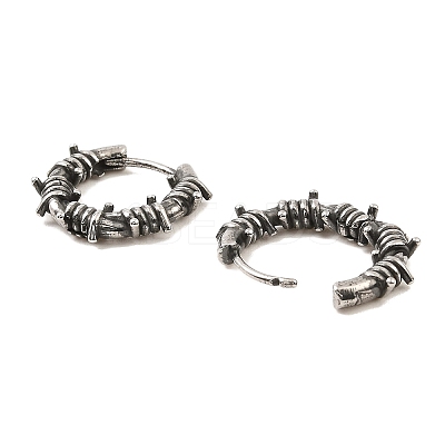 316 Surgical Stainless Steel Hoop Earrings EJEW-D096-02D-AS-1