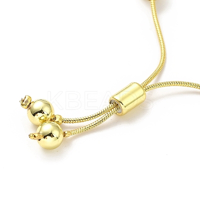 Rack Plating Brass Round Bead Slider Bracelets for Women LS-BJEW-M232-01G-C-1