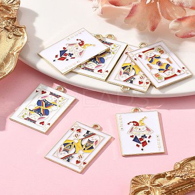 8Pcs 4 Styles Rack Plating Alloy Enamel Pendants ENAM-FS0002-73-1