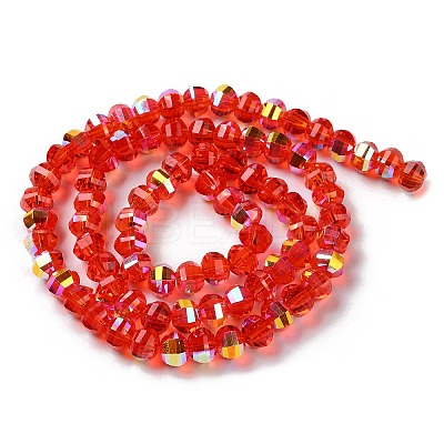 Transparent Electroplate Glass Beads Strands X-GLAA-Q099-C01-01-1-1