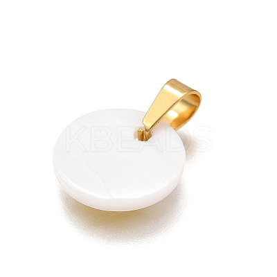 15Pcs 15 Styles Natural Freshwater Shell Geometric Charms PALLOY-JF03514-1